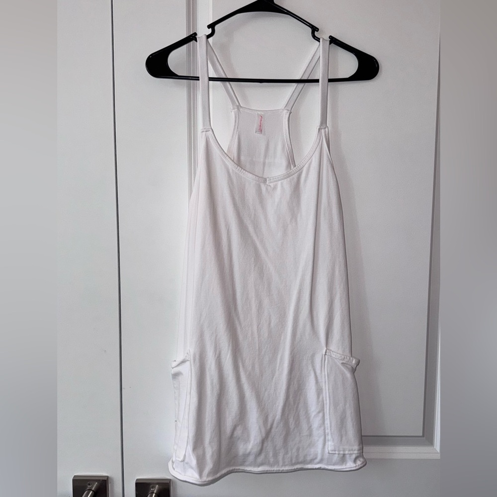 Free People FP Movement Hot Shot Mini Sport Dress/Romper- White